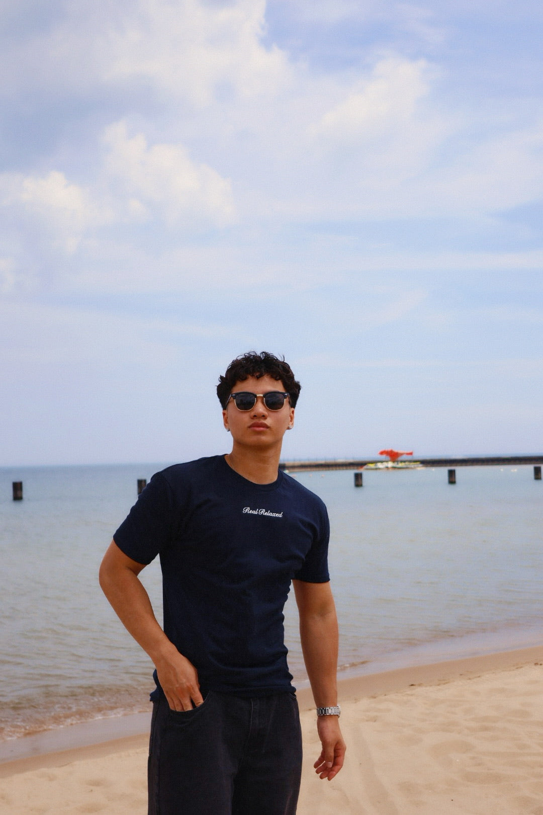 Resort Club: Capri Lemon Tee Navy