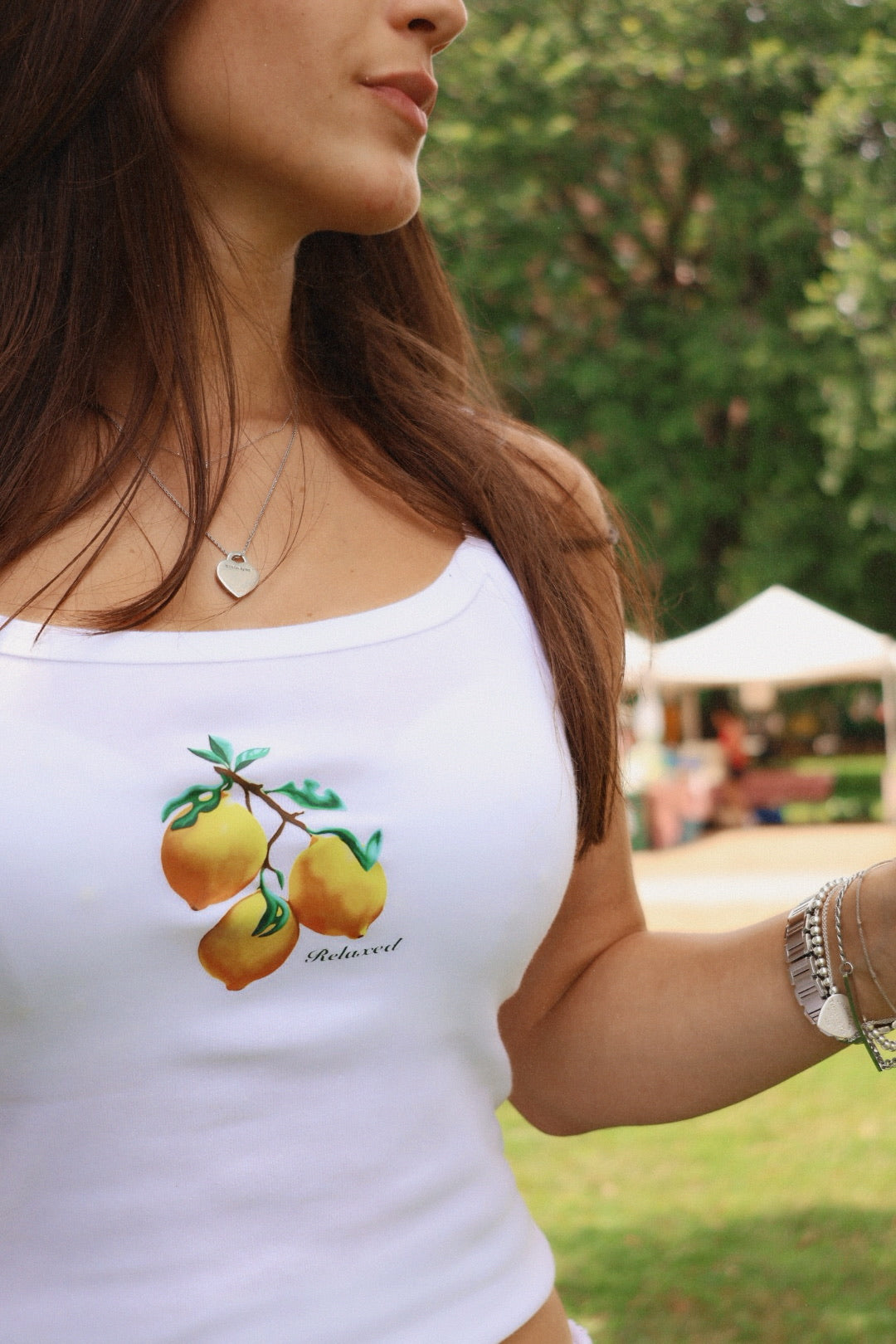Resort Club: Capri Lemon Tank Top White