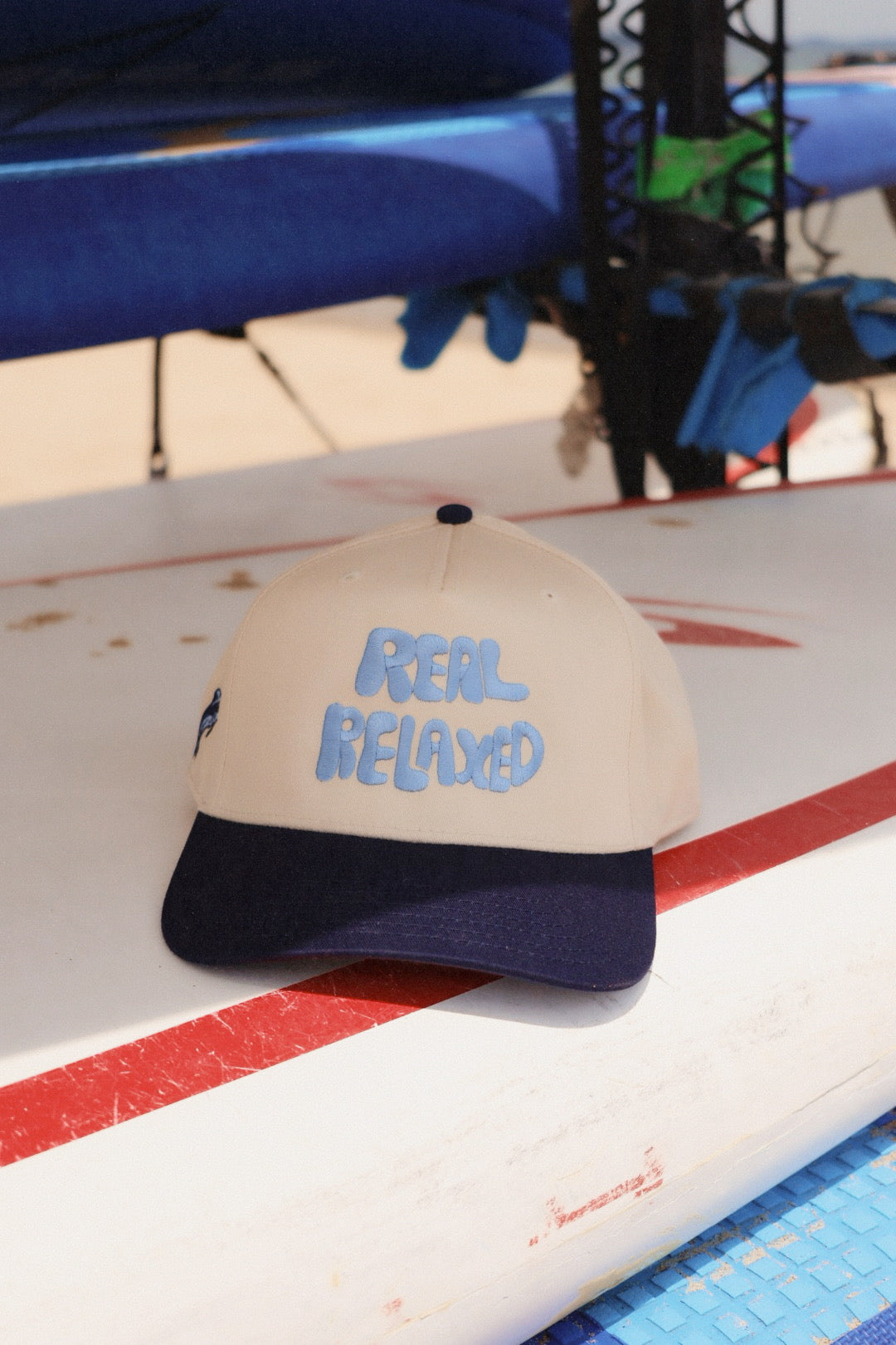 Resort Club: Dolphin Bay Hat Cream & Navy