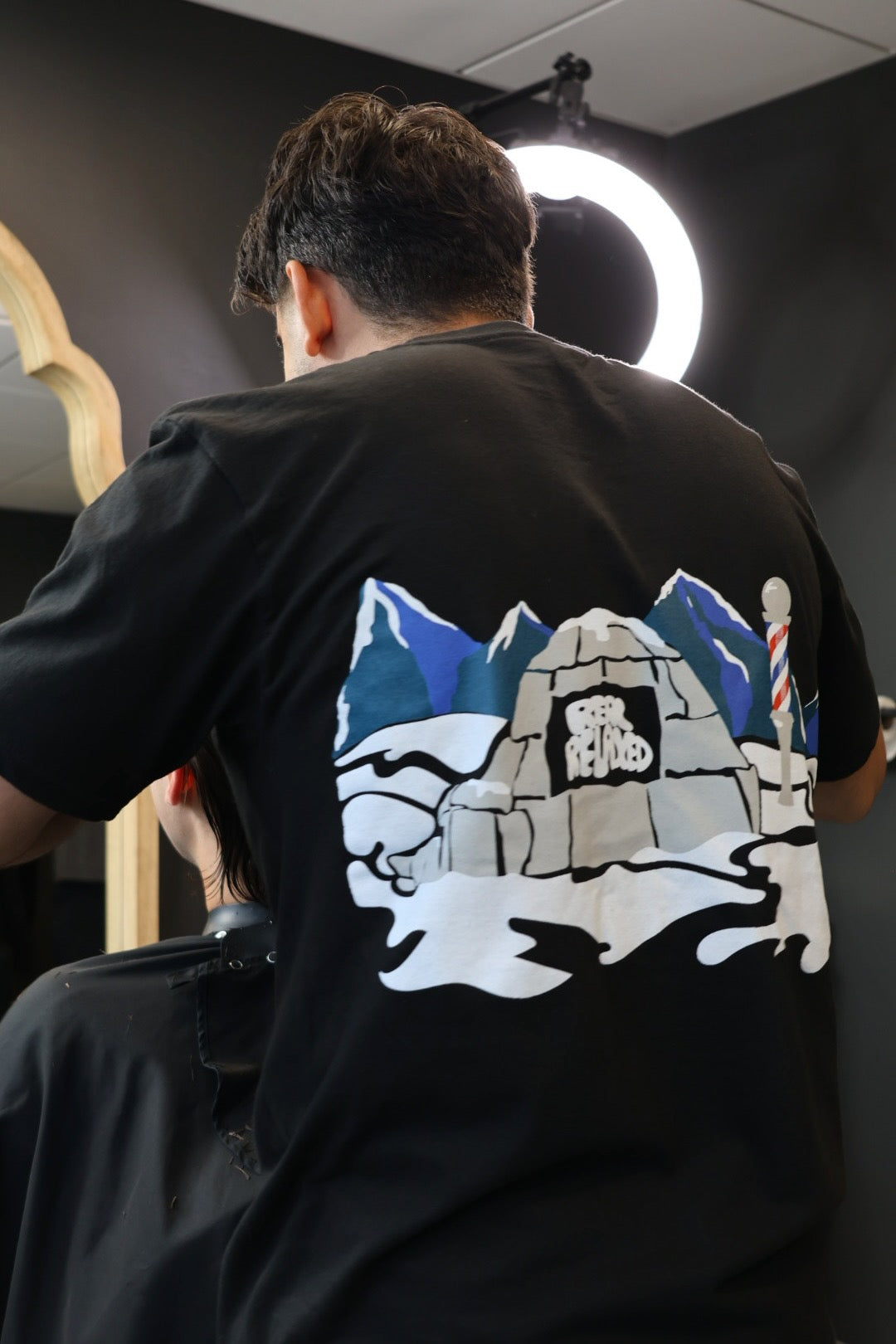 Keso's: Igloo Barber Shop Tee Black