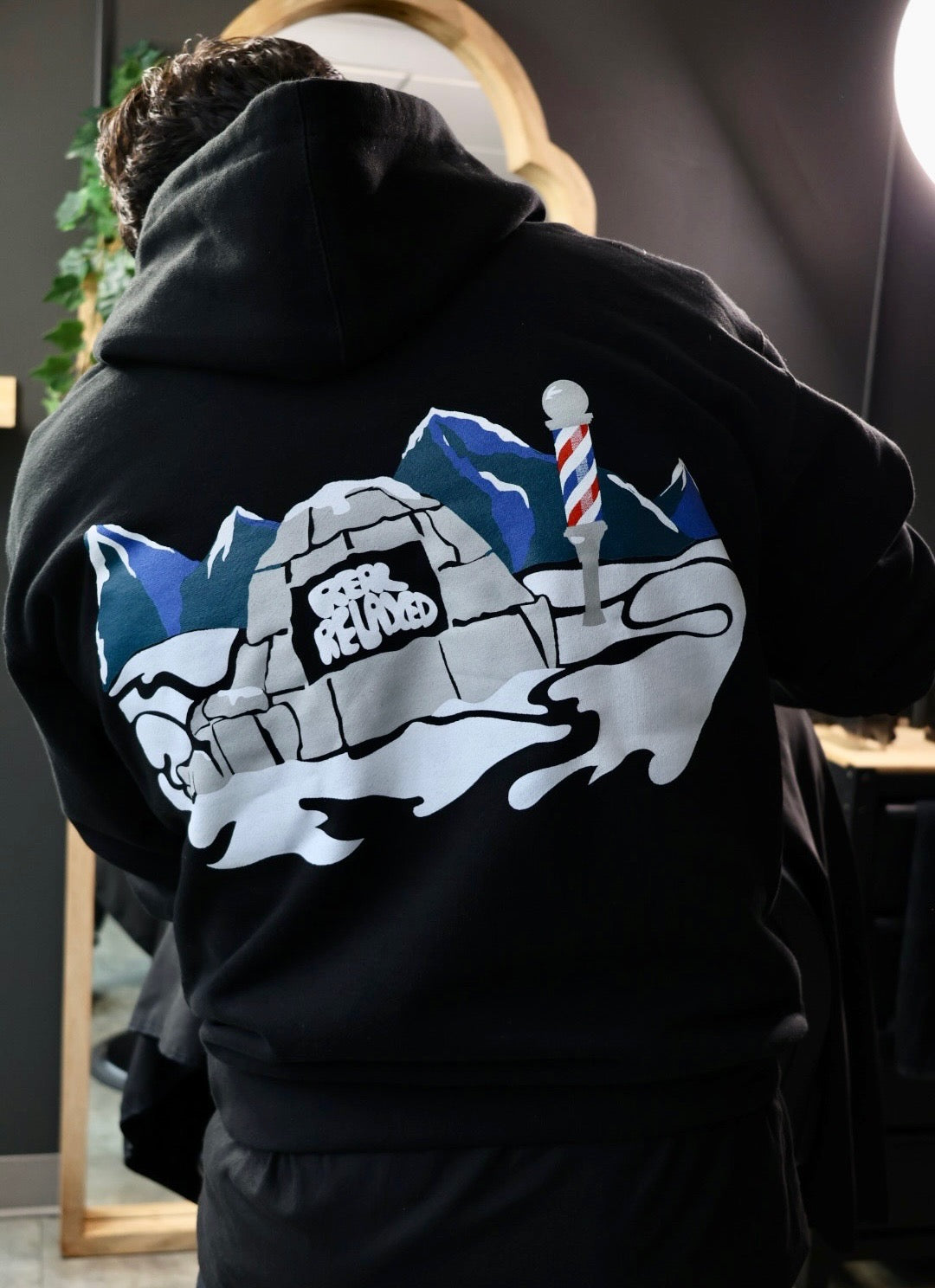 Keso's: Igloo Barber Shop Hoodie Black