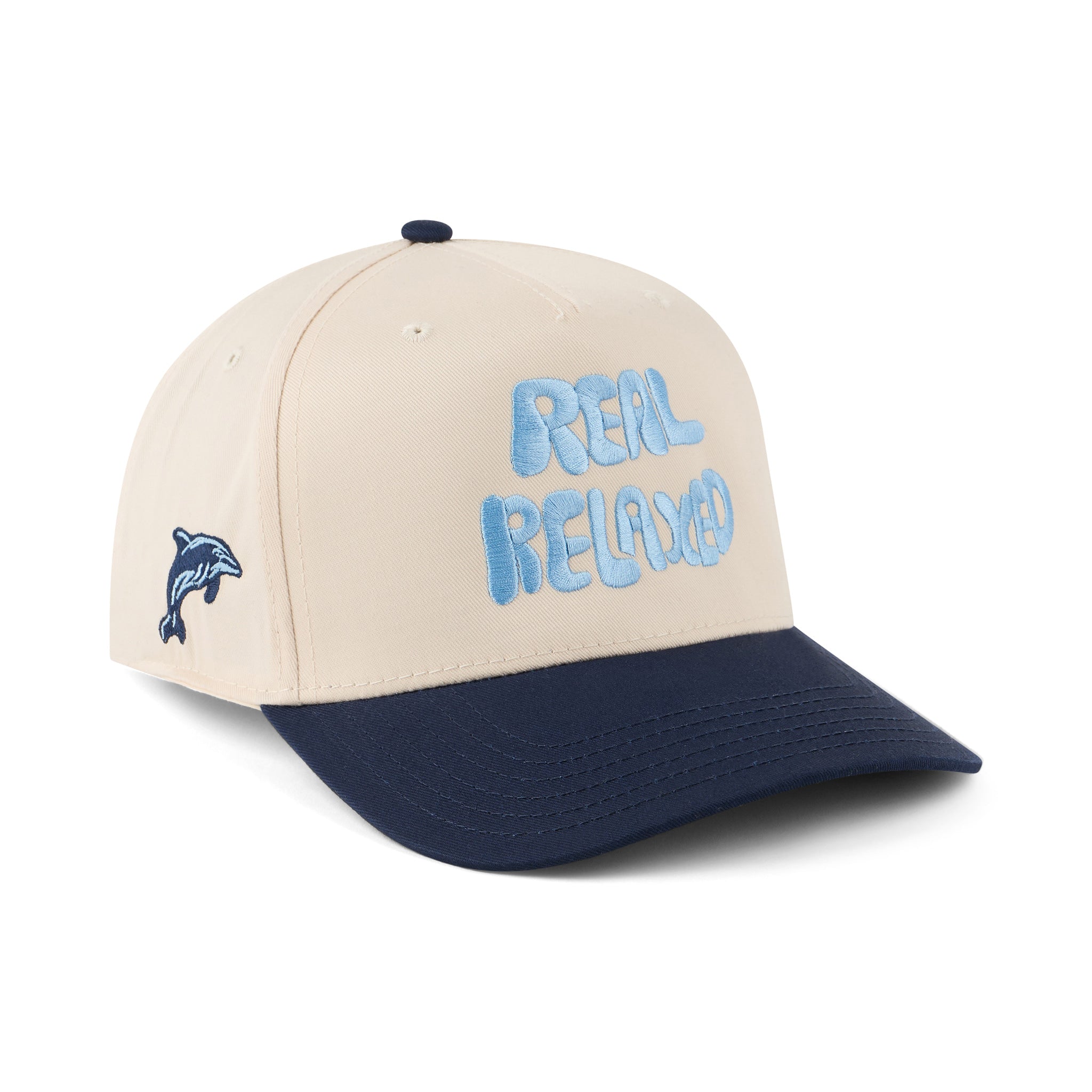 Resort Club: Dolphin Bay Hat Cream & Navy